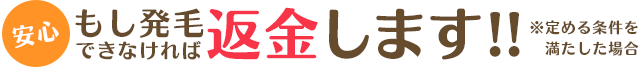 全額返金します