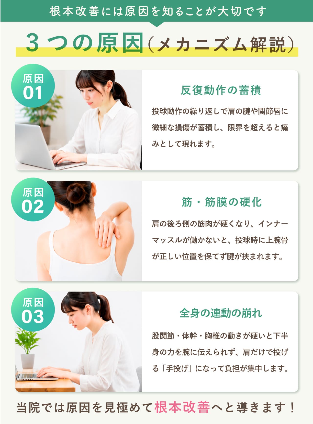 野球肩の3つの原因｜根本改善には原因を知ることが大切｜新潟市中央区 つばさ整骨院・整体院